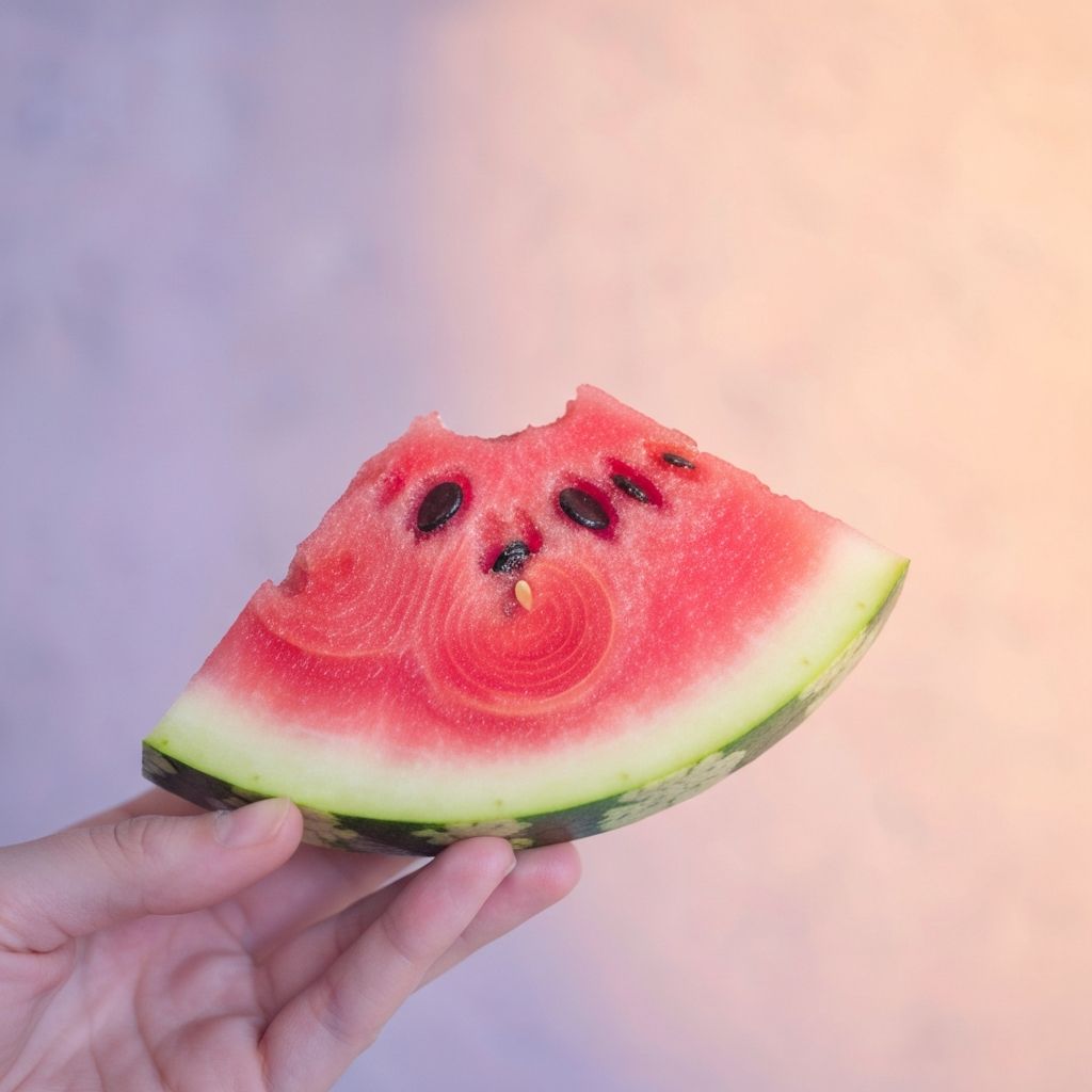 Single bite of food with mindful awareness